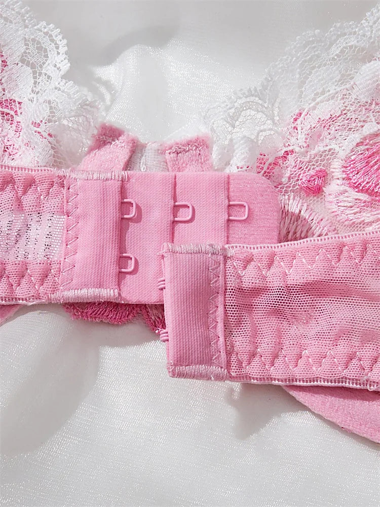 “Heartbreaker” Embroidered Lingerie Set