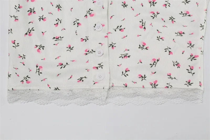 Floral Print Pajamas Set