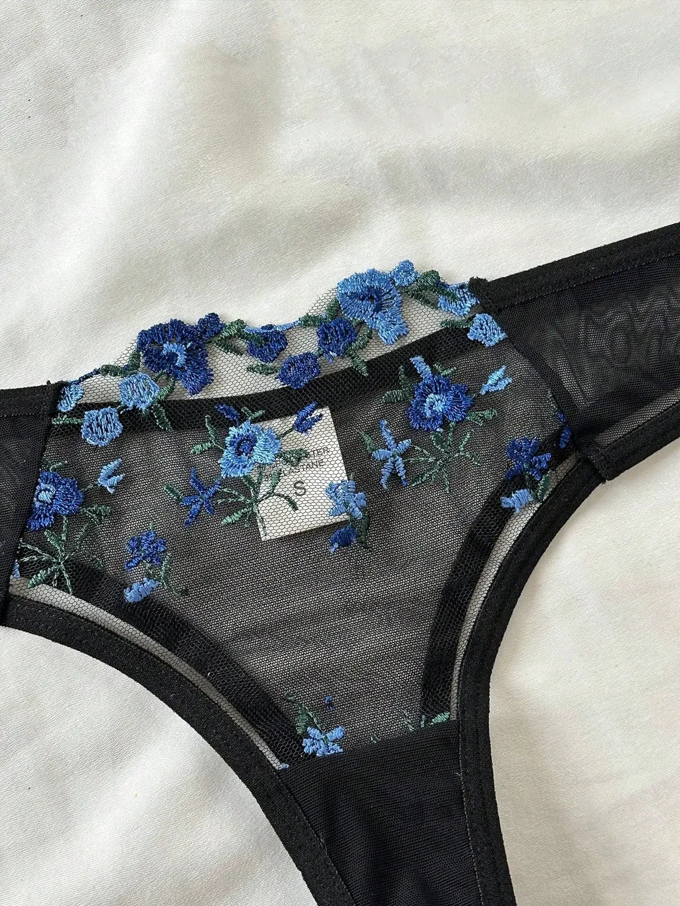 Delilah Embroidered Lace Lingerie Set