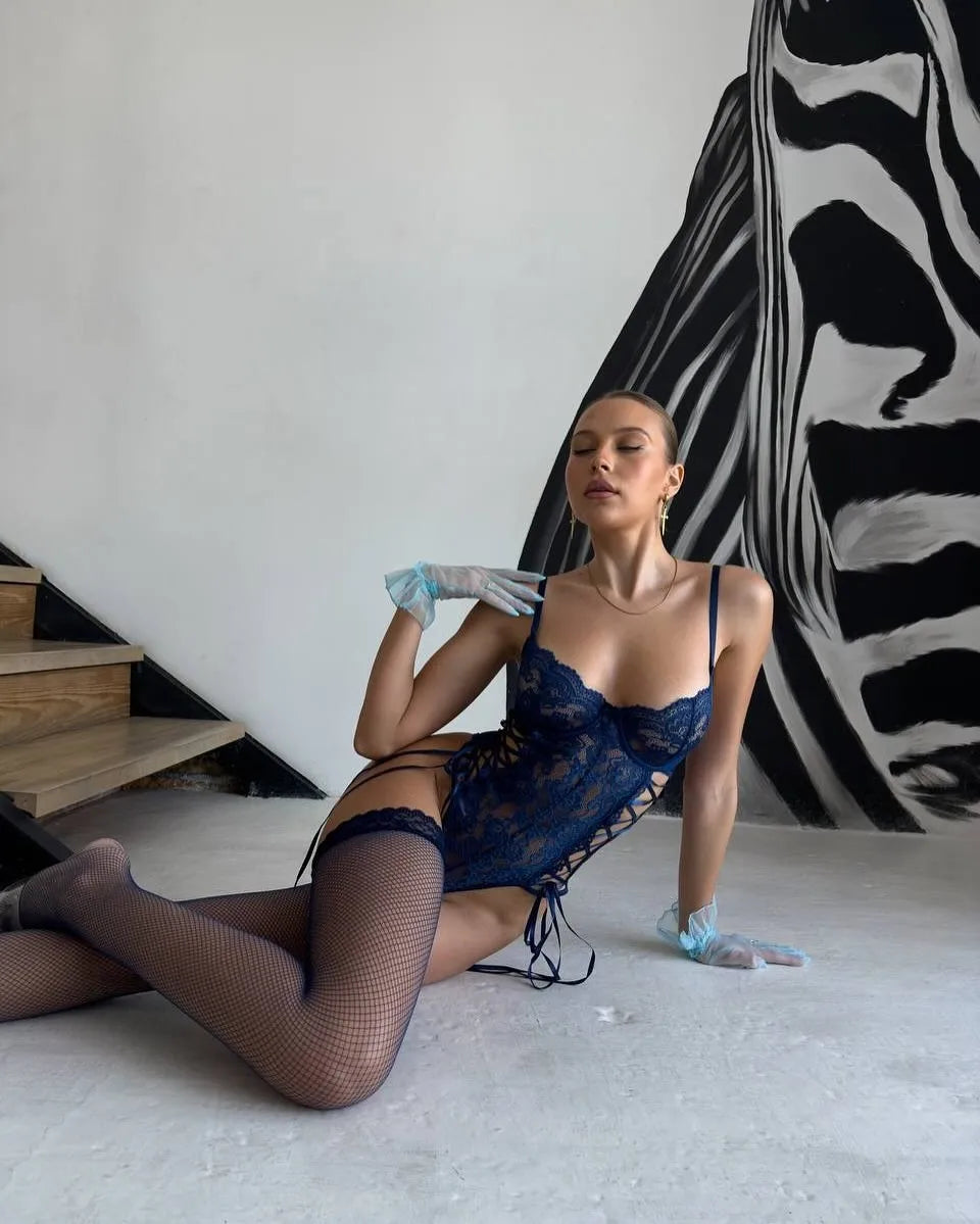 “Midnight Tangle” Corset Bodysuit