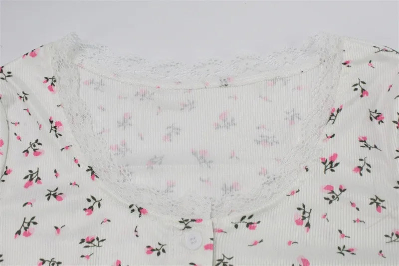 Floral Print Pajamas Set