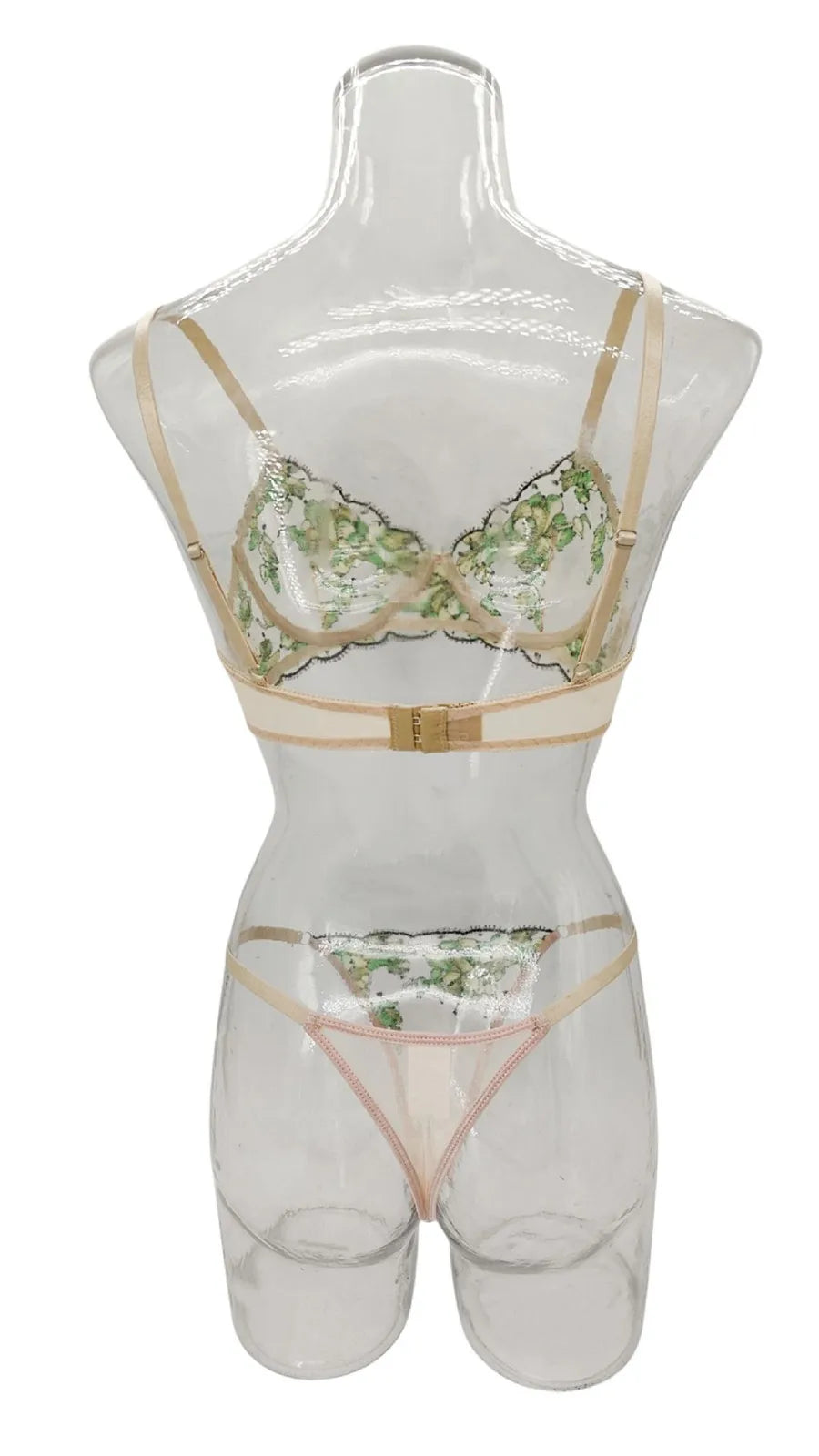 “Wild Bloom” Embroidered Lingerie Set