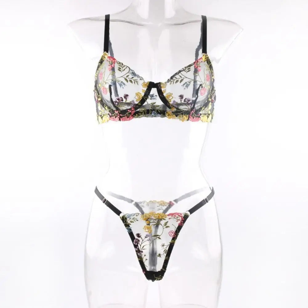 “Golden Hour” Embroidered Lingerie Set