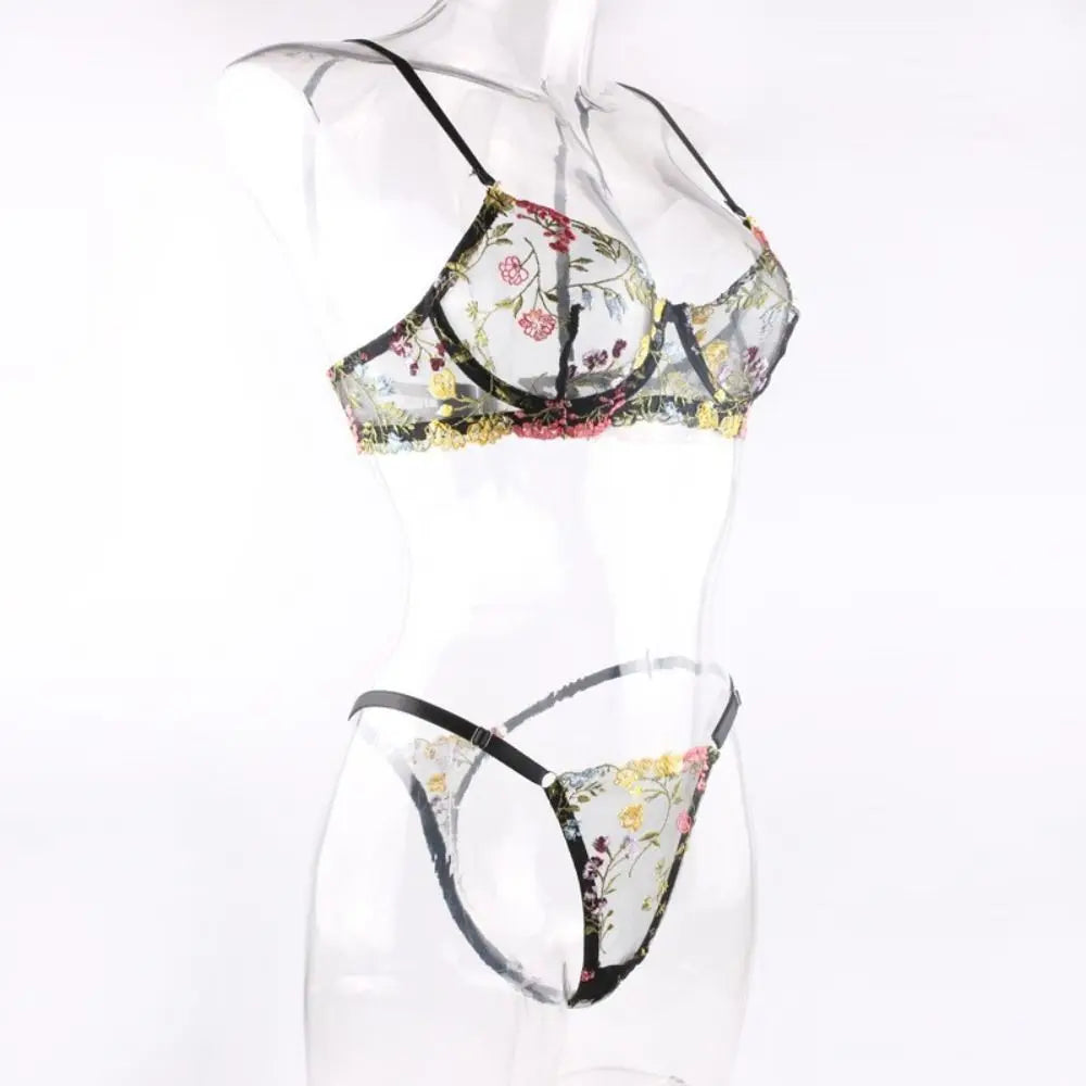 “Golden Hour” Embroidered Lingerie Set