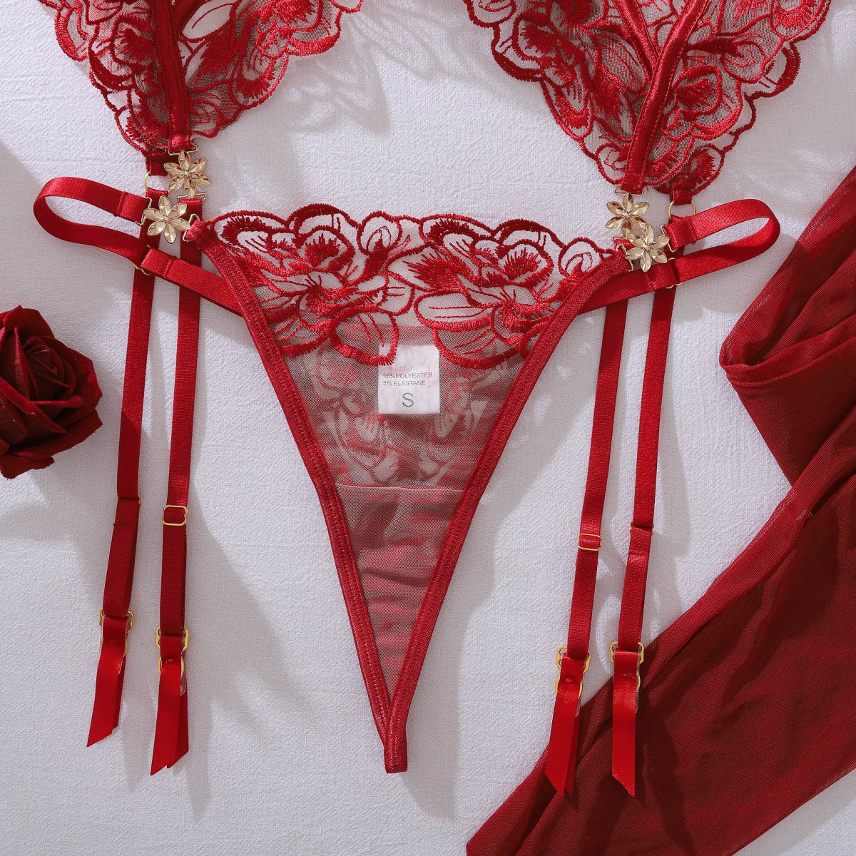 “Midnight Muse” Embroidered Lingerie Set