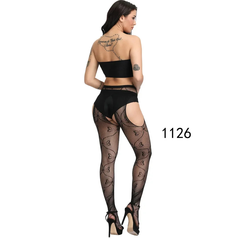 Lace Top Sheer Thigh High Stockings – Black, Red & White Transparent Hosiery