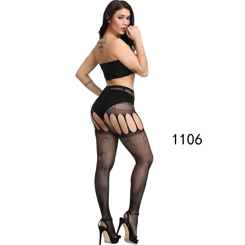 Lace Top Sheer Thigh High Stockings – Black, Red & White Transparent Hosiery