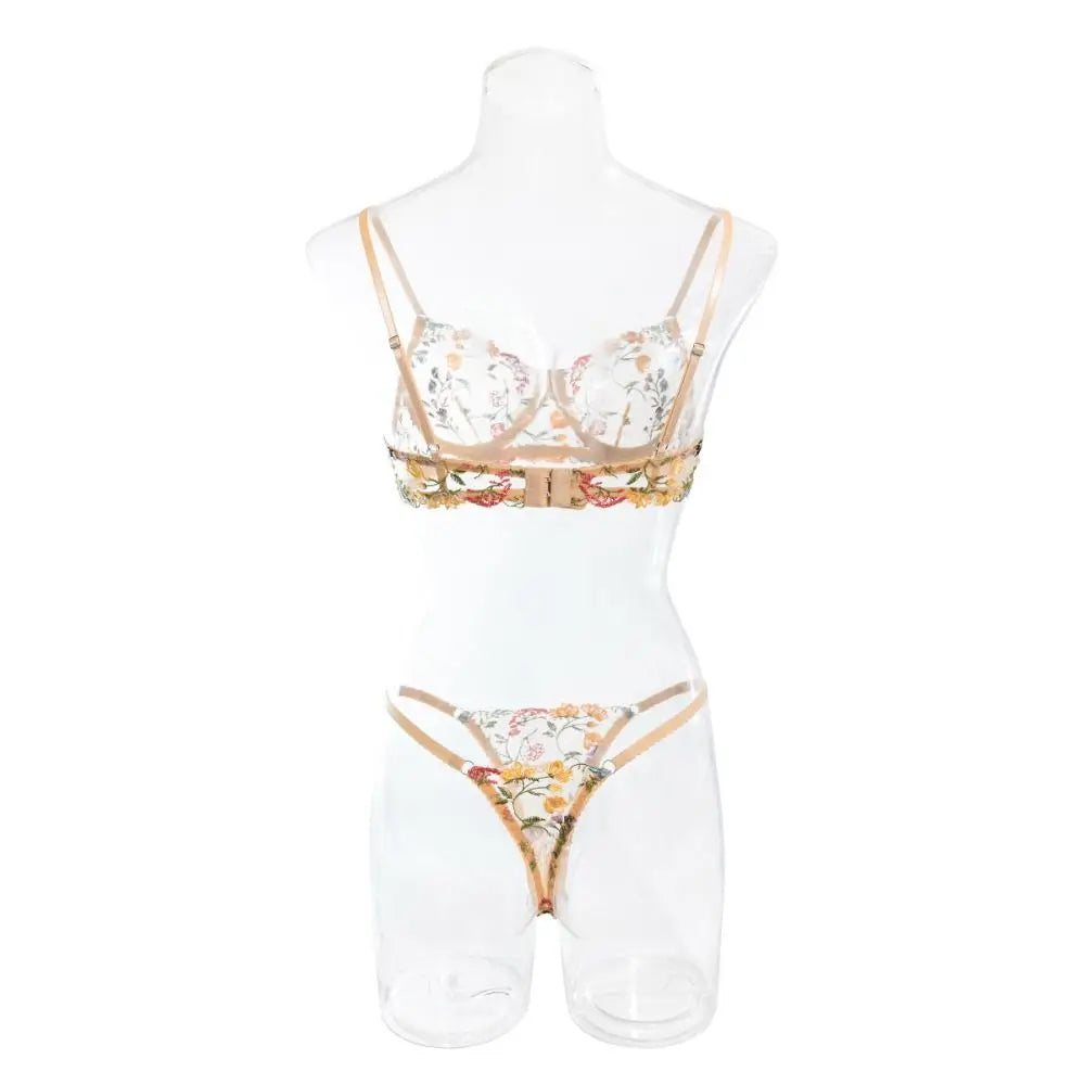 “Golden Hour” Embroidered Lingerie Set