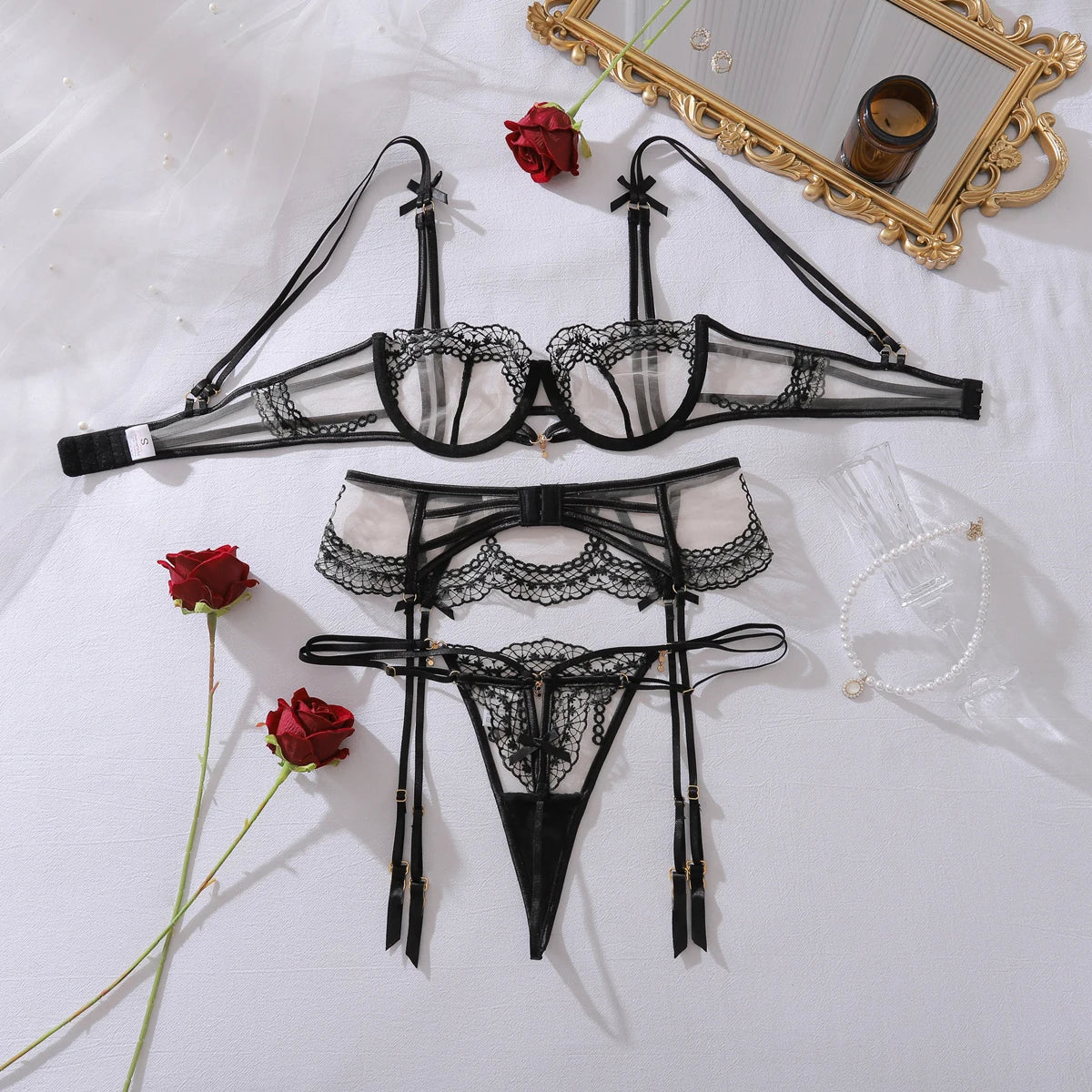 “Electric Affair” Cut-Out Lingerie Set