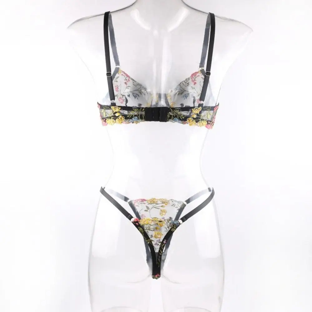 “Golden Hour” Embroidered Lingerie Set
