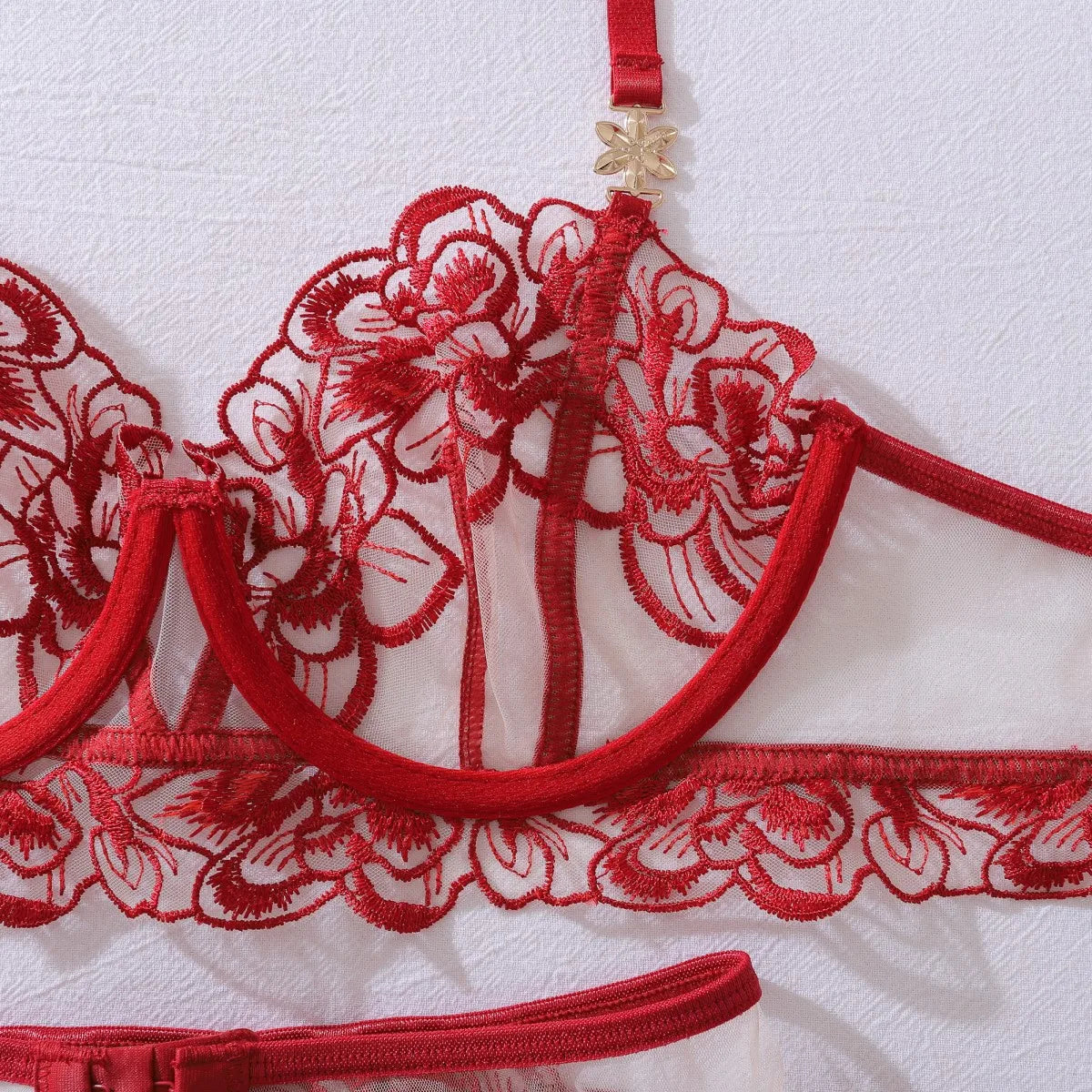 “Midnight Muse” Embroidered Lingerie Set
