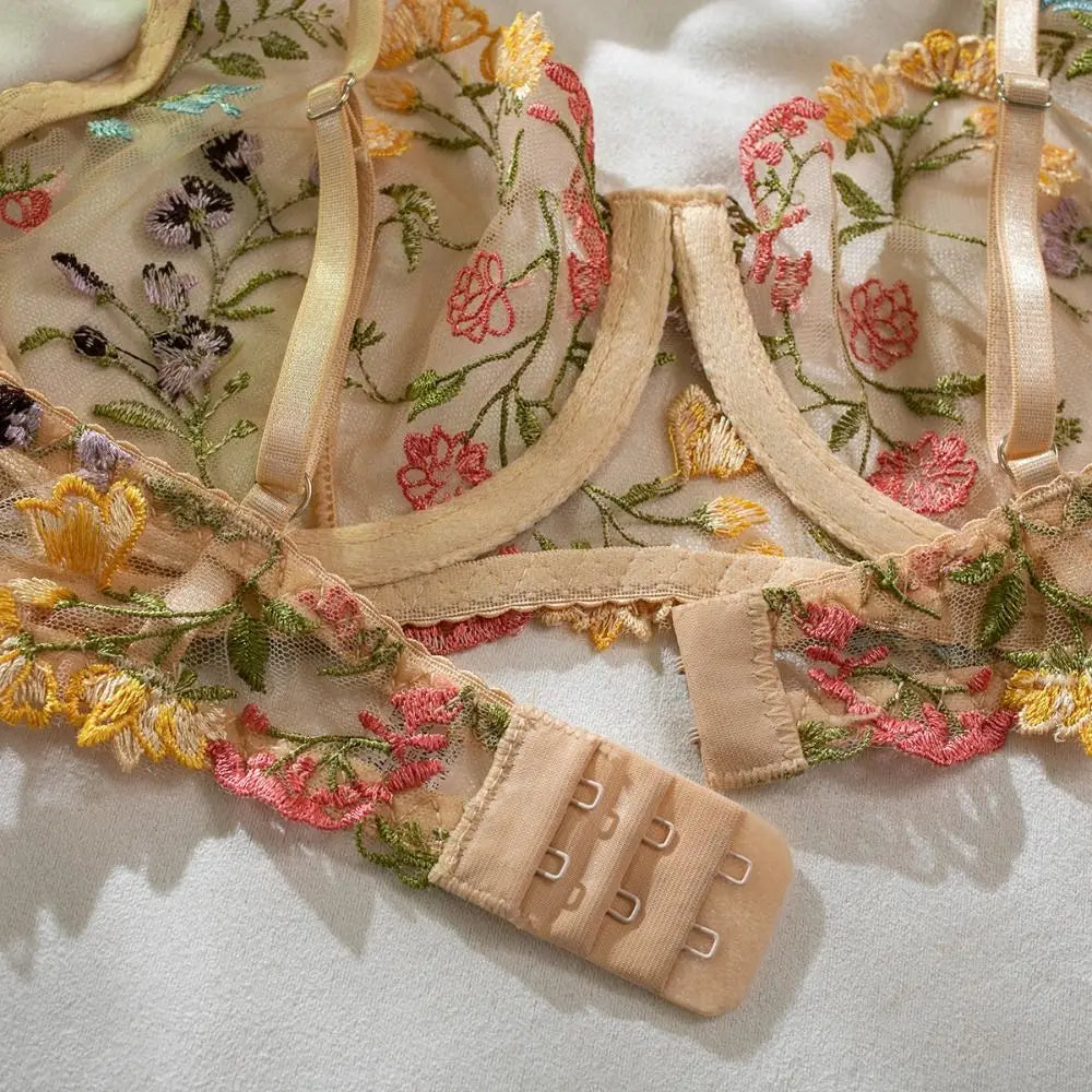 “Golden Hour” Embroidered Lingerie Set